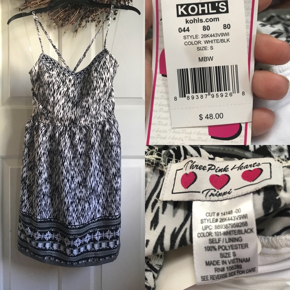 Kohl’s Small Black and White Patterned Dress
